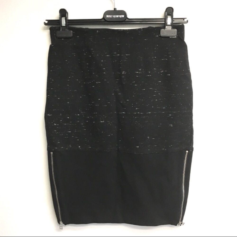 ARITZIA Wilfred Stretch Pencil Skirt Black 4